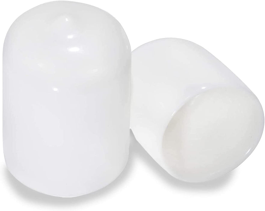 0.75 inch - White Round Vinyl/Rubber End Cap