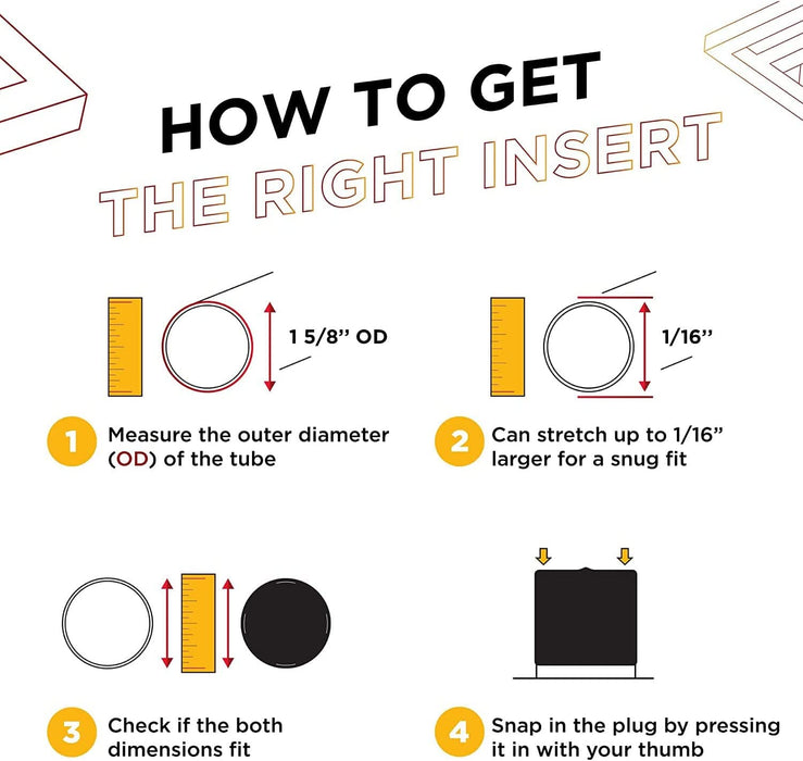 1.625 inch - Round Vinyl/Rubber End Cap