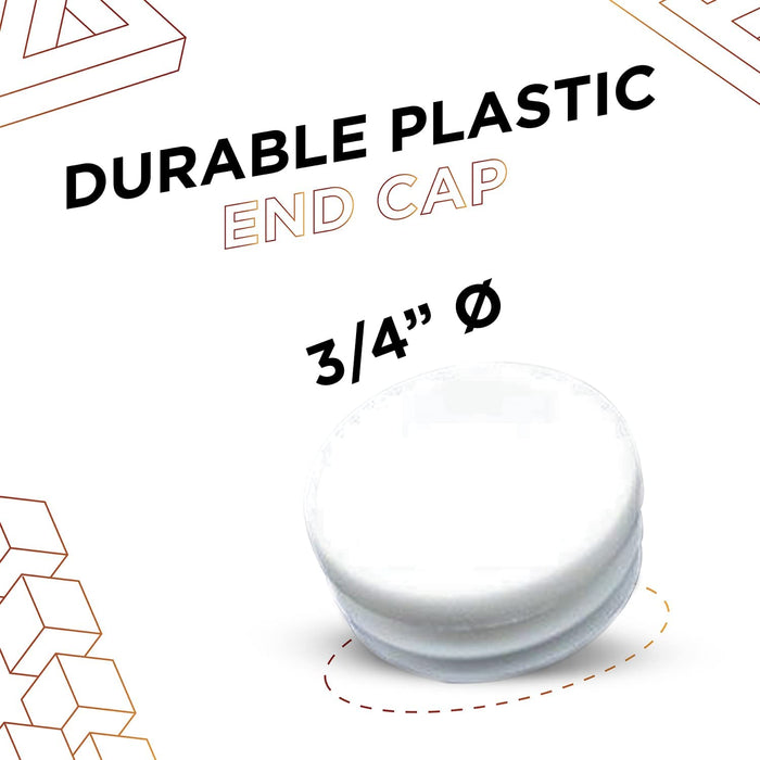 0.75 inch - Round Plastic Plug White