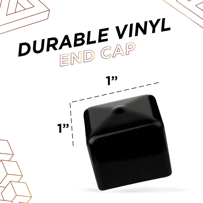1 inch - Square Vinyl/Rubber End Cap
