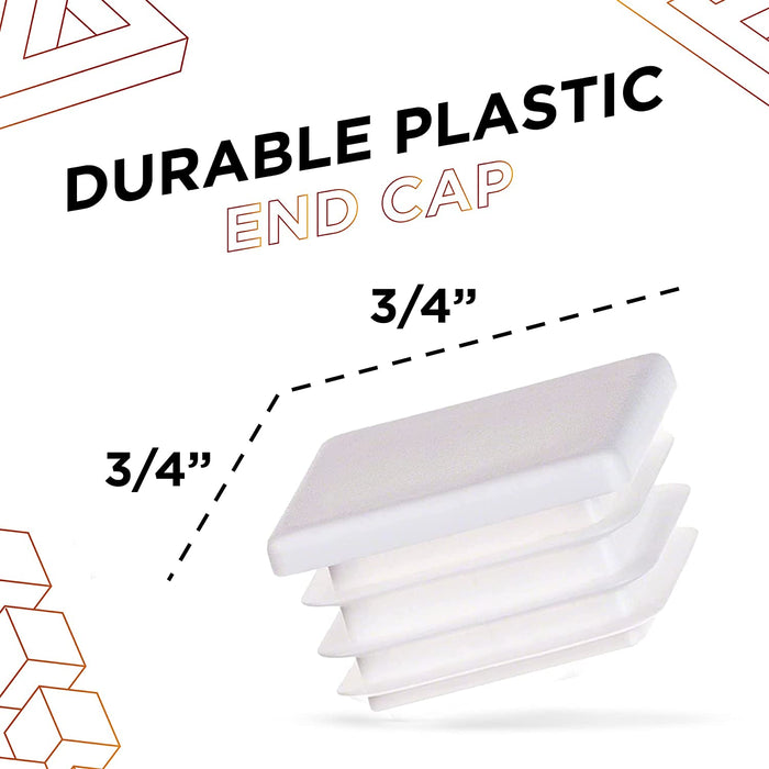 0.75 inch - Square Plastic Plug White