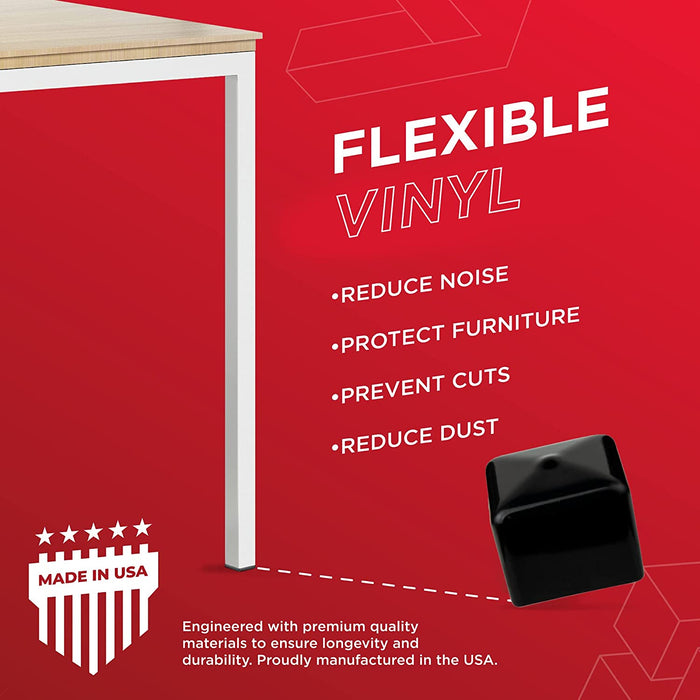 2 inch - Square Vinyl/Rubber End Cap