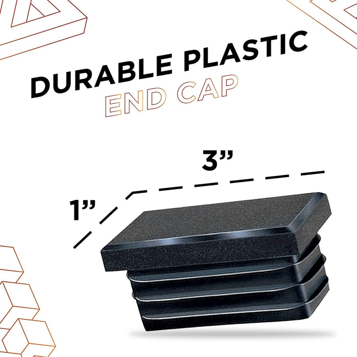 1 x 3" Inch Rectangle Plastic Plug Insert 50 Pack